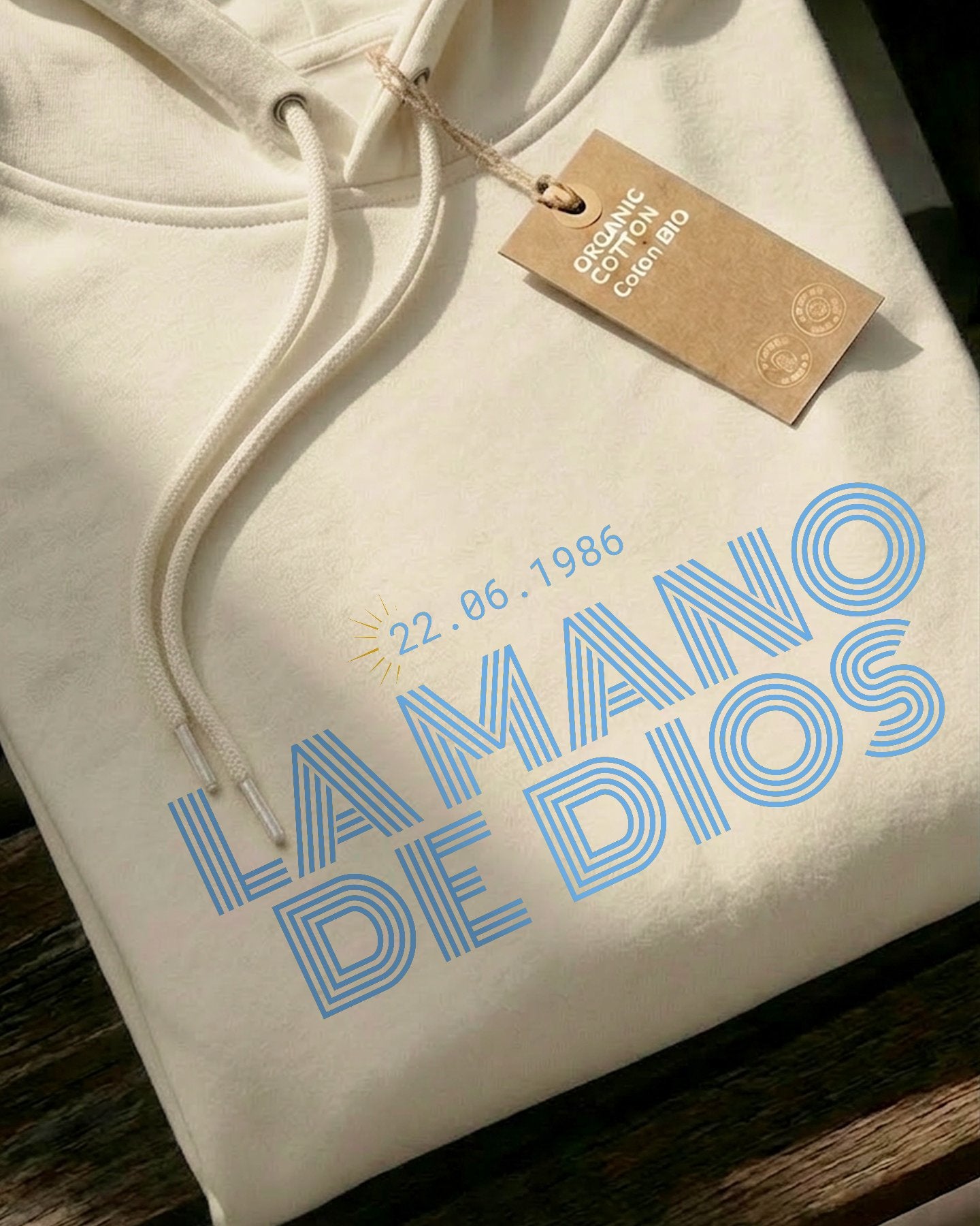 La Mano de Dios - Hoodie_ivory_packshot_jour_de_legende