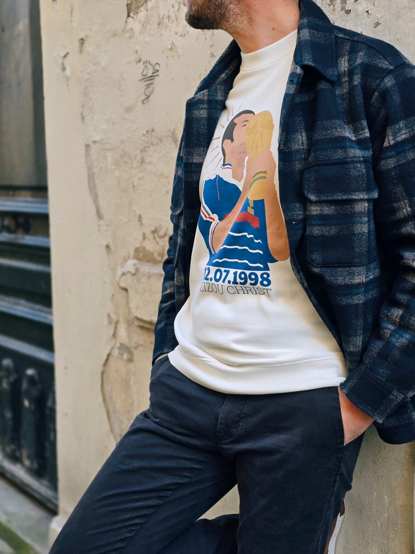 Sweat illustré - Zizou Christ