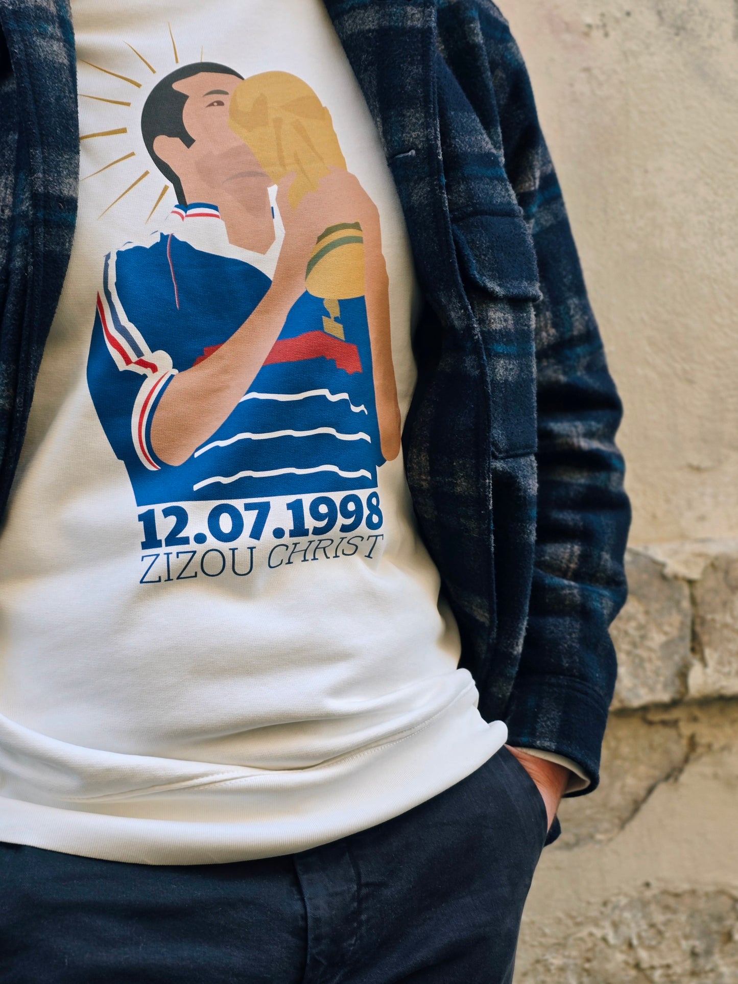 Sweat illustré - Zizou Christ