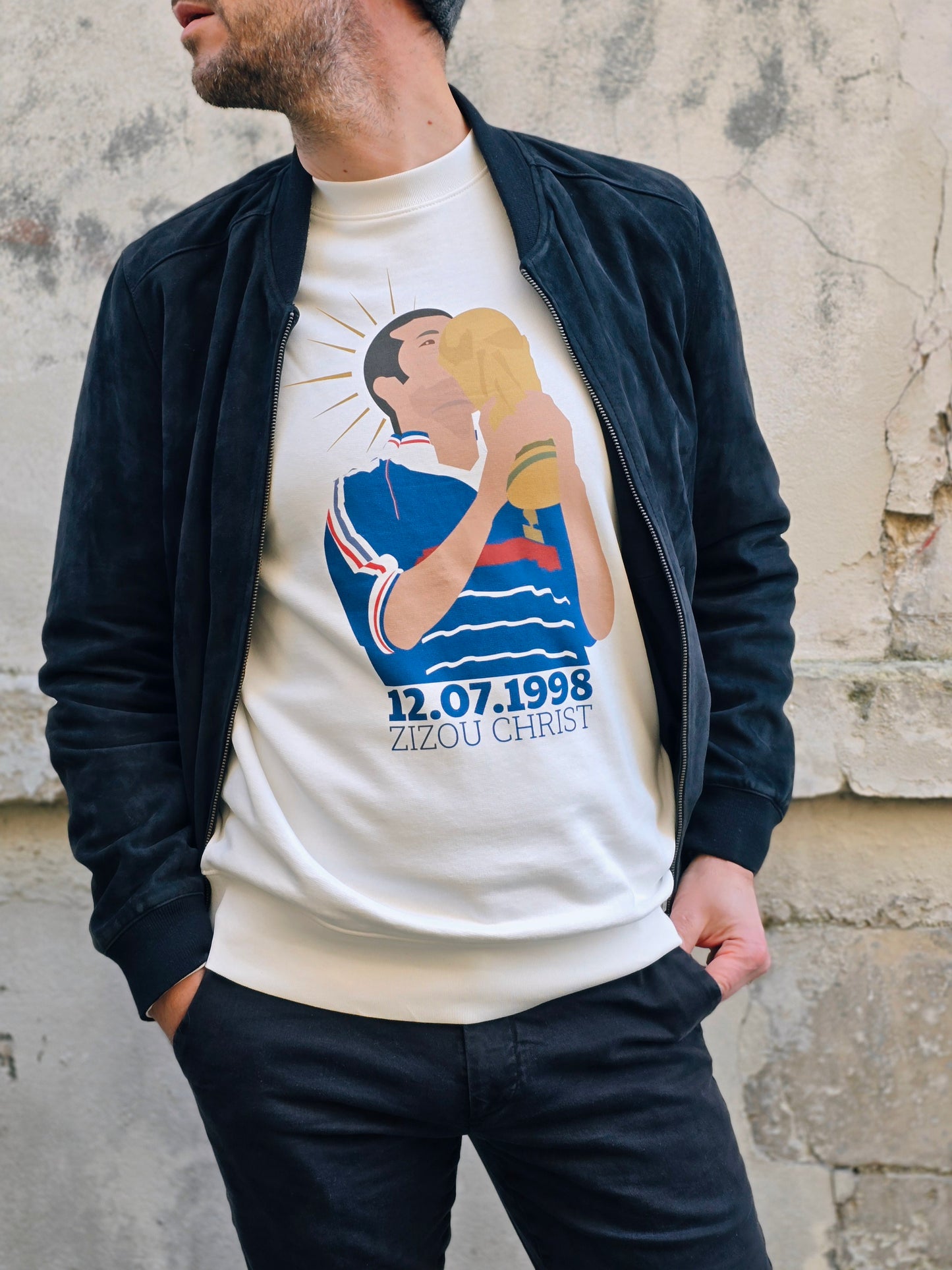 Sweat illustré - Zizou Christ