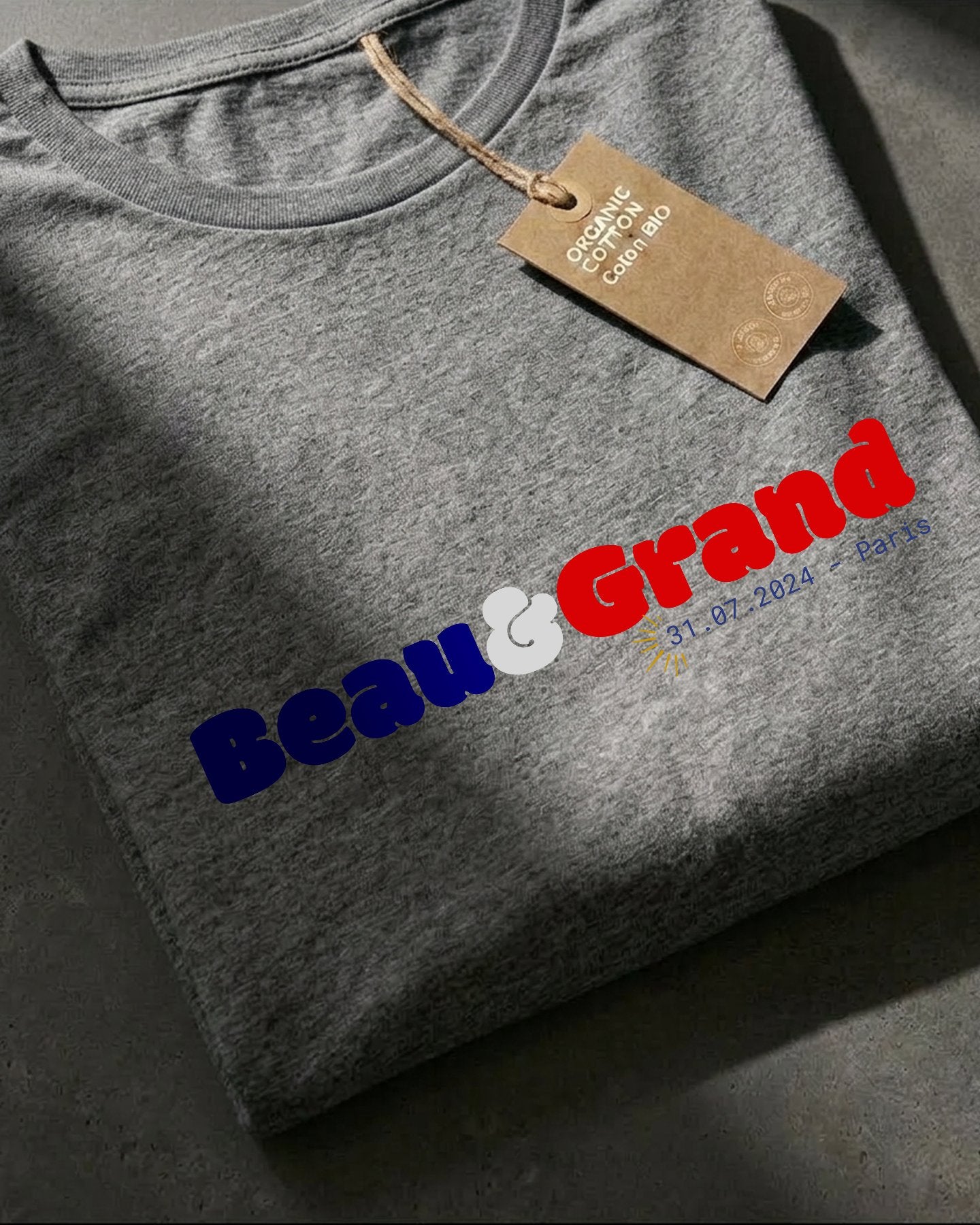 Beau & Grand - T-shirt_gris_packshot_jour_de_legende