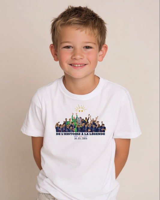 De l'histoire à la légende - Enfant_7_ans_t_shirt_blanc_MJ