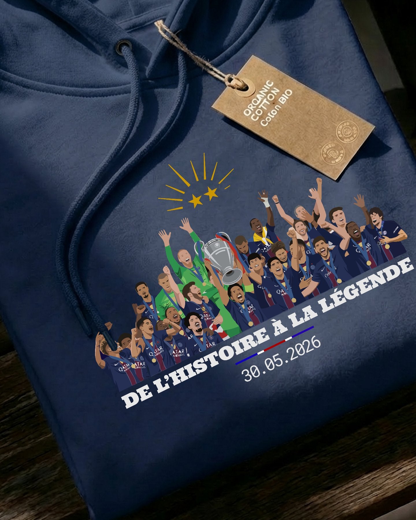 De l'histoire à la légende - Hoodie_navy_packshot_jour_de_legende