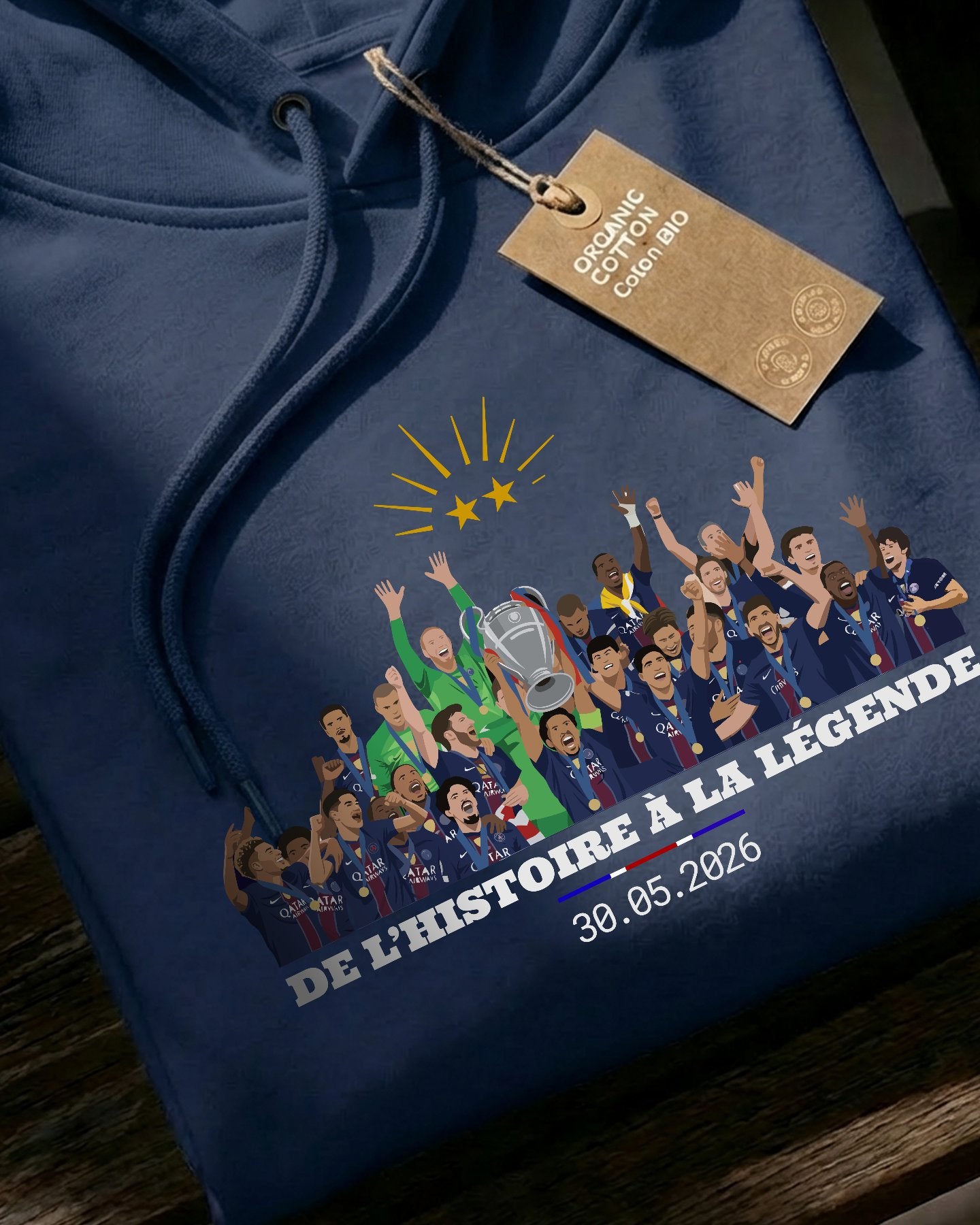 De l'histoire à la légende - Hoodie_navy_packshot_jour_de_legende