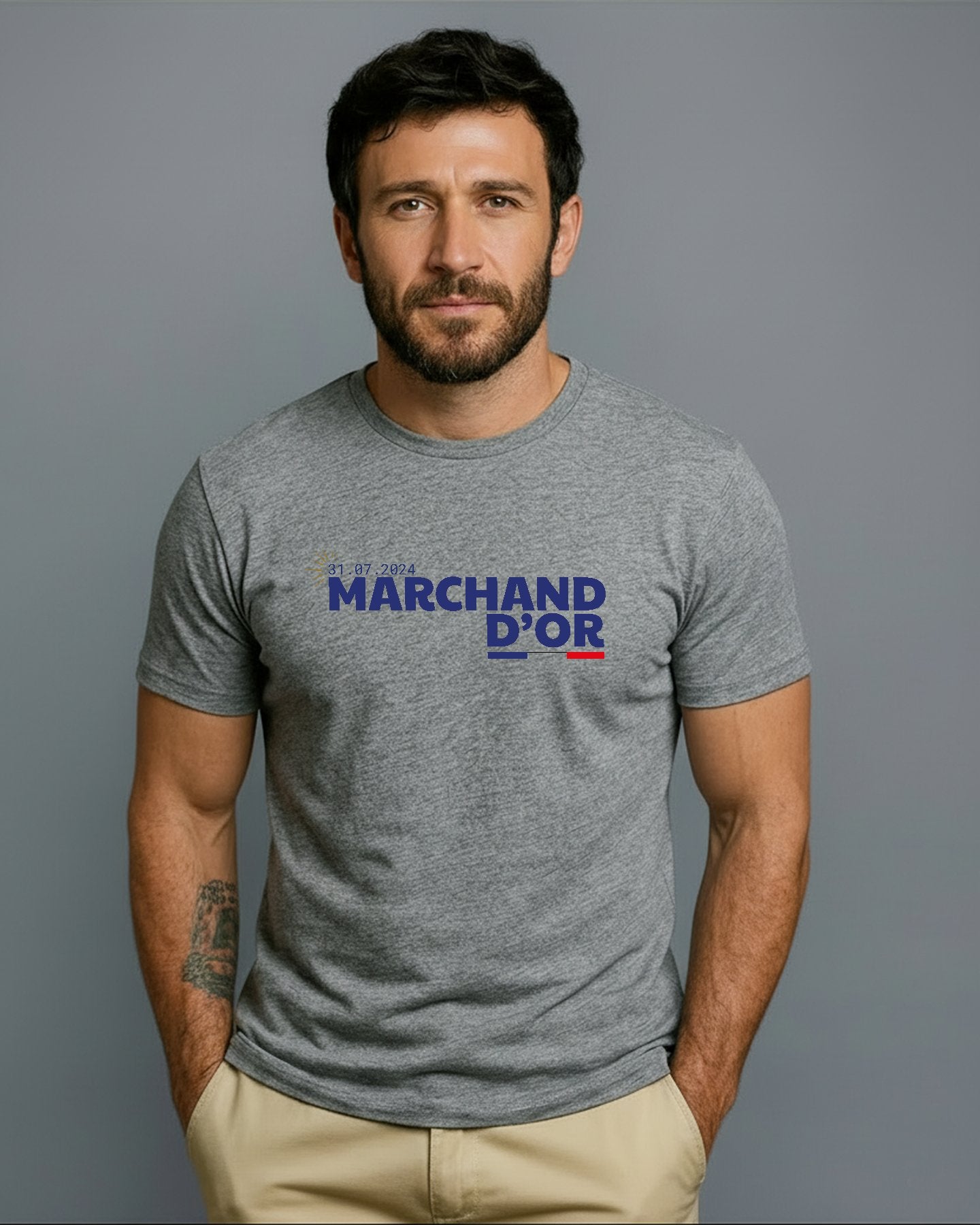 Marchand d'Or - Patxi_T-shirt-Gris_studio