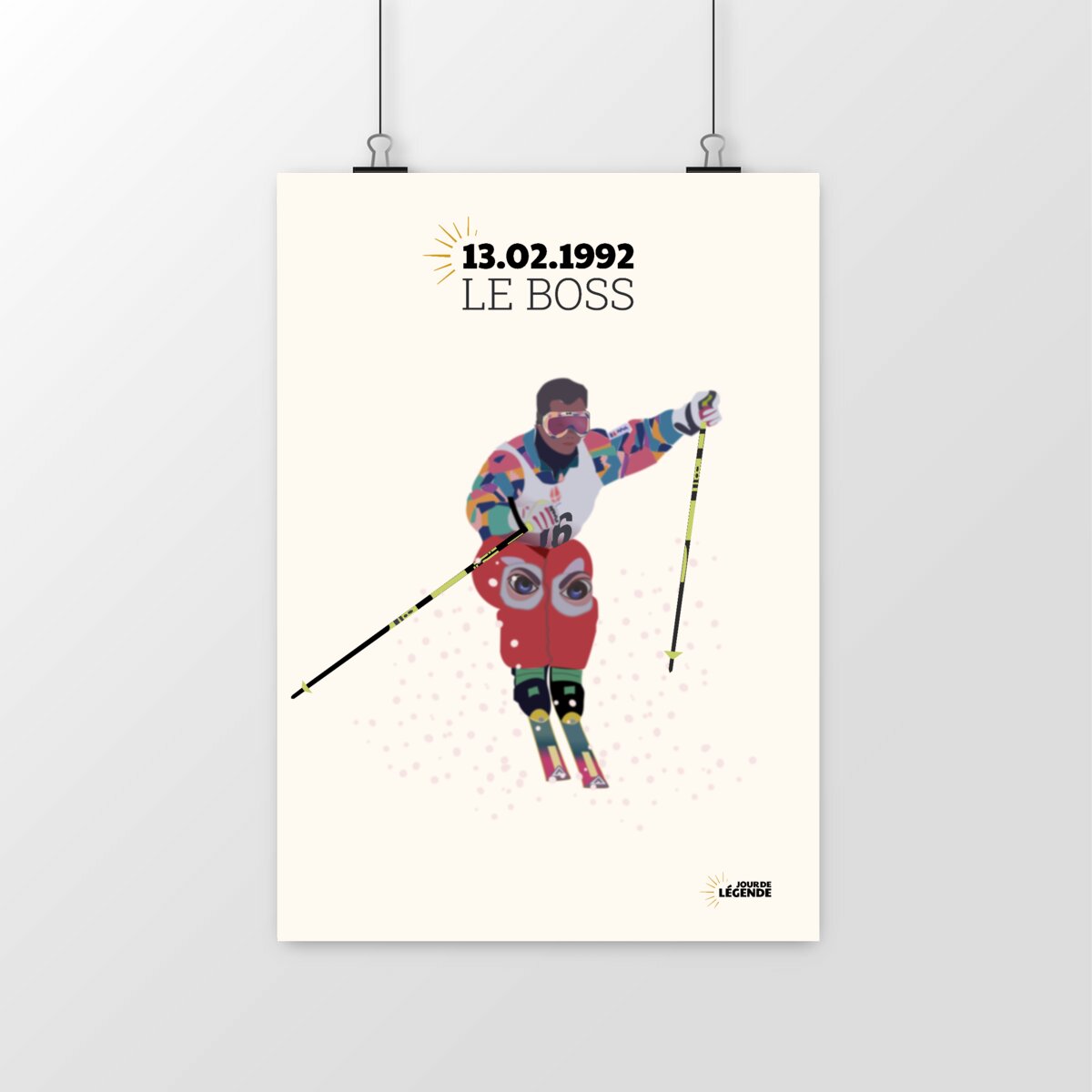 Affiche Edgar Grospiron – Albertville 1992
